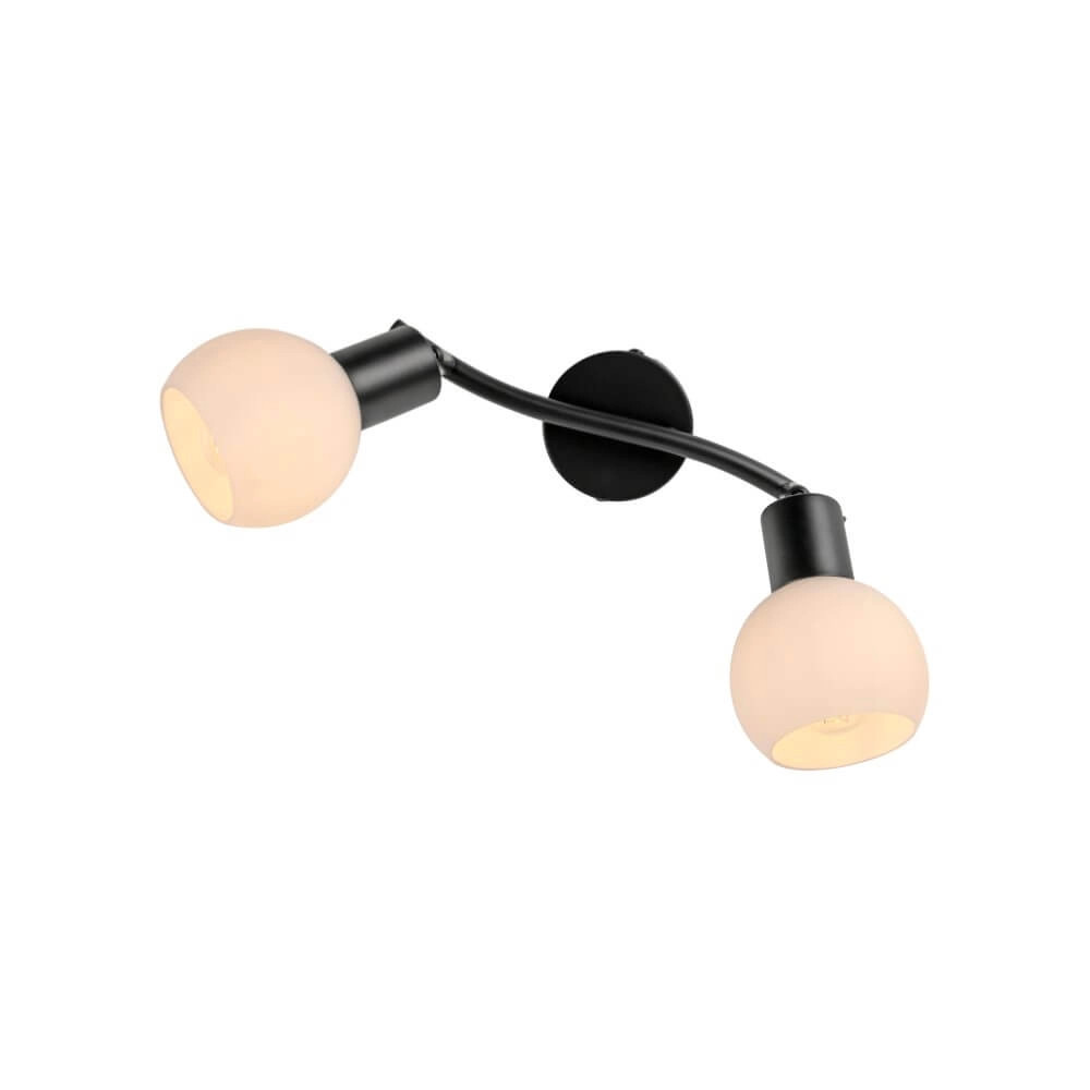 Zwarte plafondlamp Loki 2-lichts Just Light 4043689000769