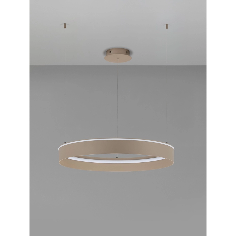 Moderne hanglamp Olivia zand bruin Ø 78cm Lyora 5212017494191