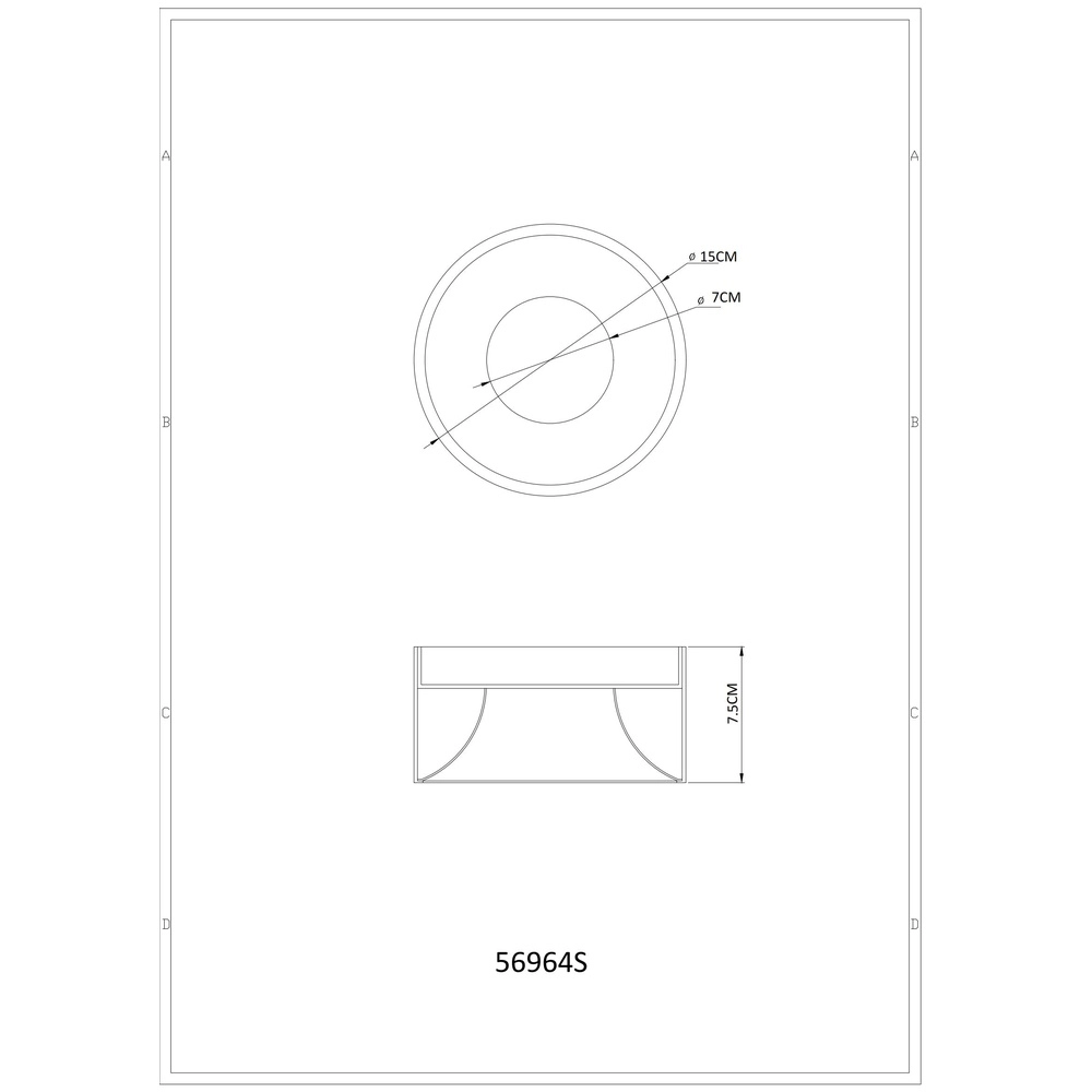Plafondlamp Raymond zwart Globo 9007371525867