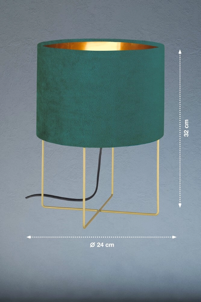 Schemerlamp Aura blauw velvet Fischer & Honsel 4003694504621
