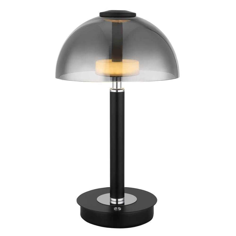 Tafellamp Uldin zwart met smoke glas Globo 9007371468720