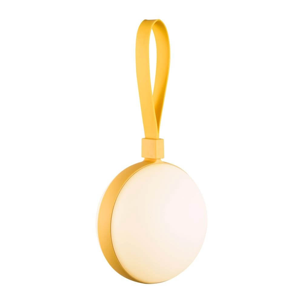 Strak tafellampje Bring To-Go geel Ø 12cm
