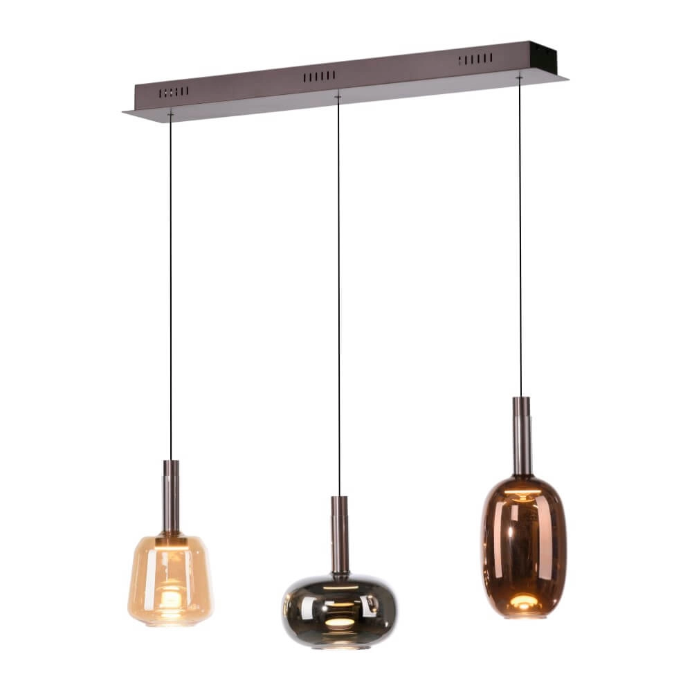 Vrolijke hanglamp Irides 3-lichts recht