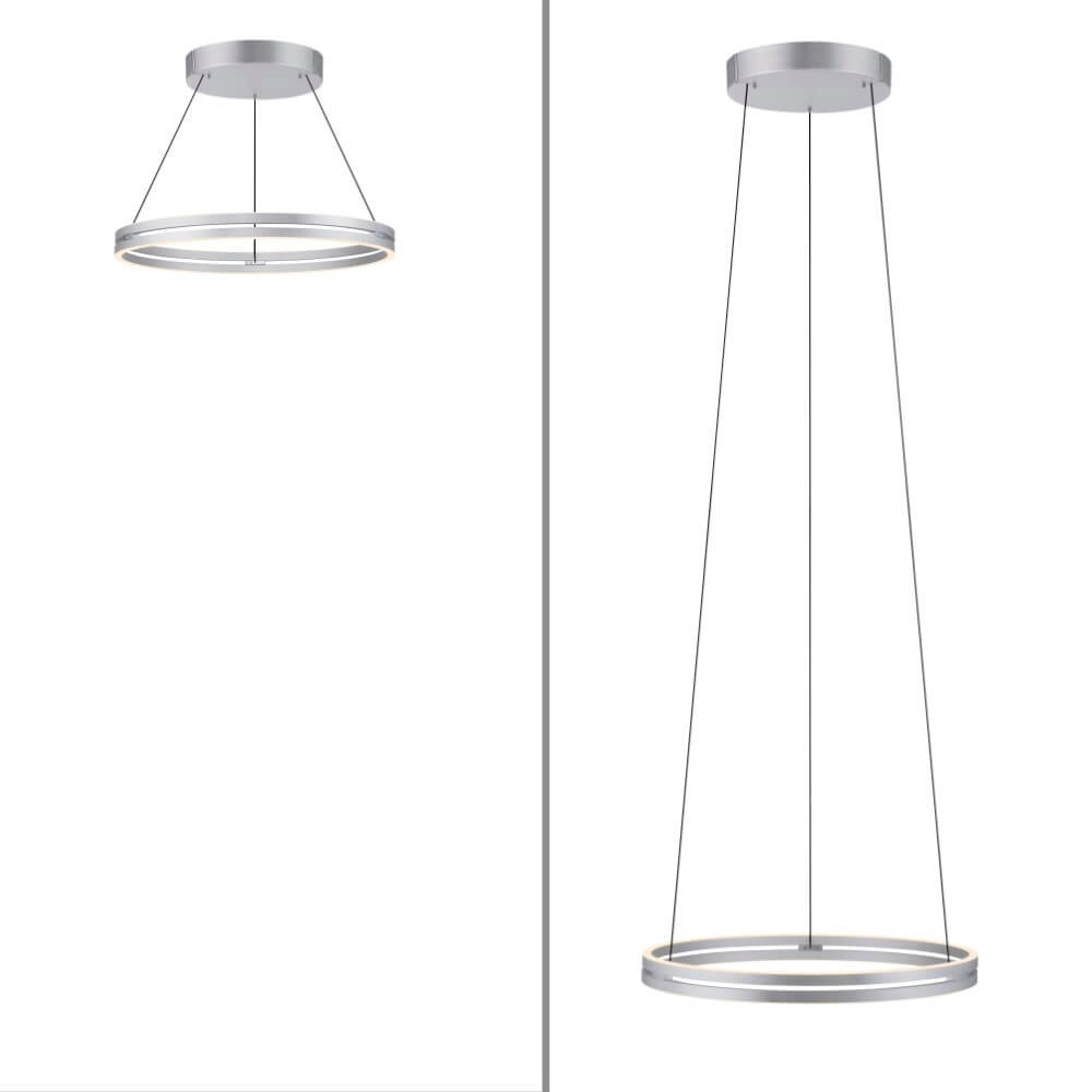 Strakke hanglamp Pure E-Loop aluminium Ø 70cm Paul Neuhaus 4012248372302