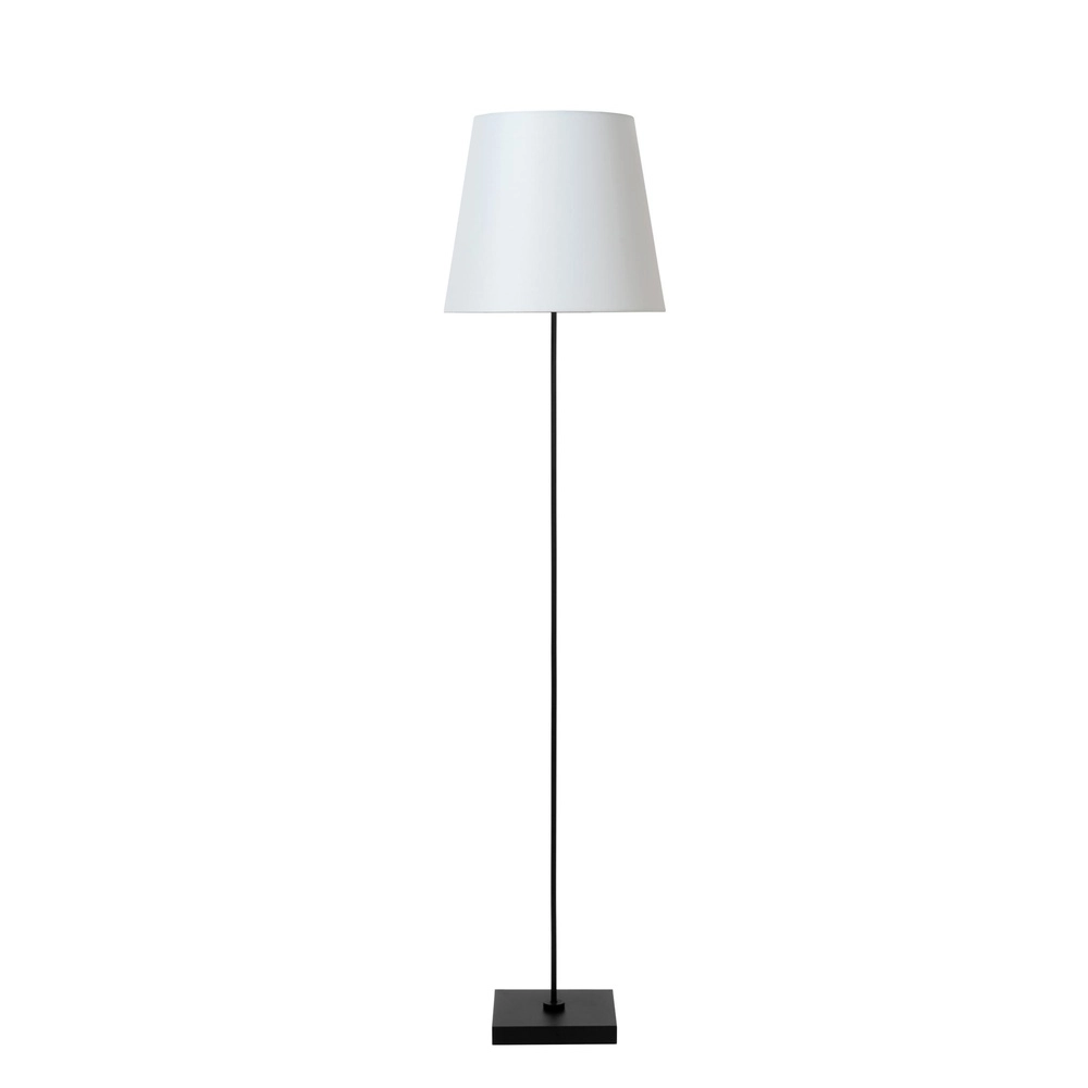 Vloerlamp Pendio zwart met witte kap