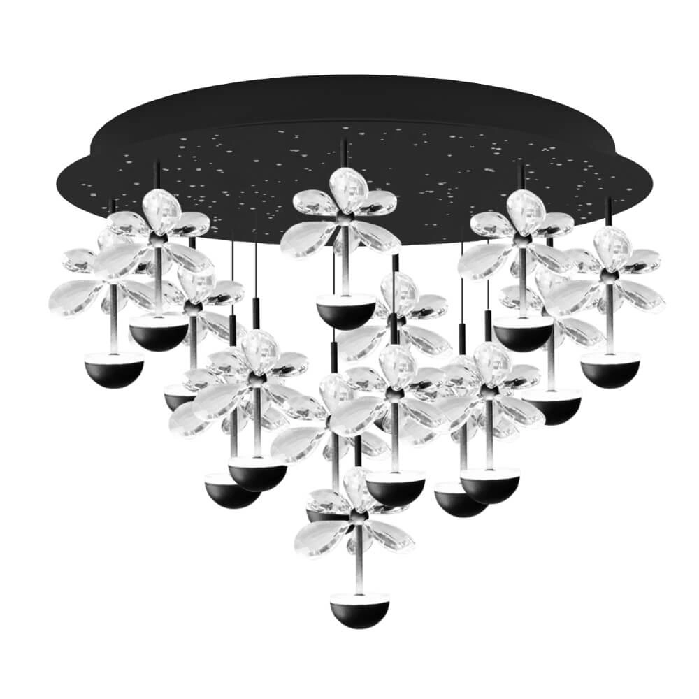 Zwarte plafondlamp Pianopoli 2 Ø 50cm