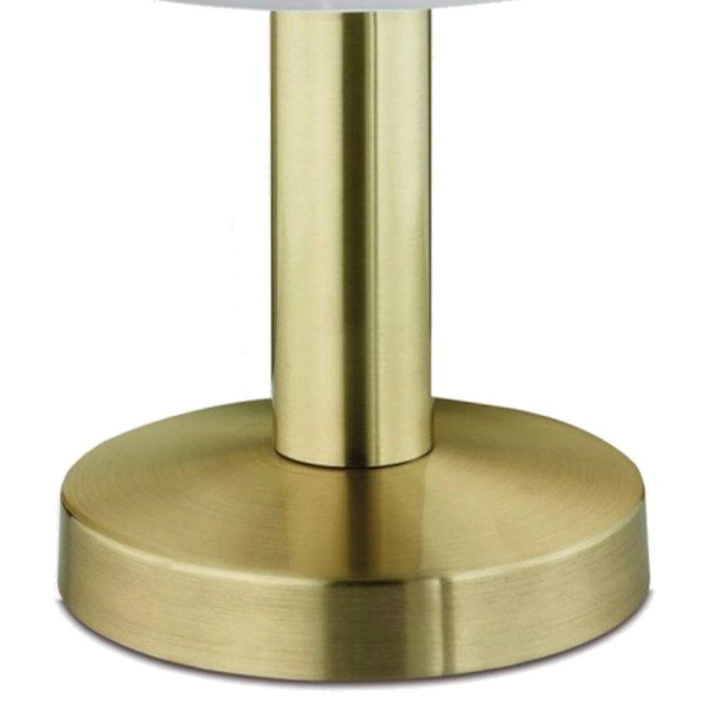Tafellamp Fynn ll 21cm messing mat met ivoorwit Trio 4017807551327