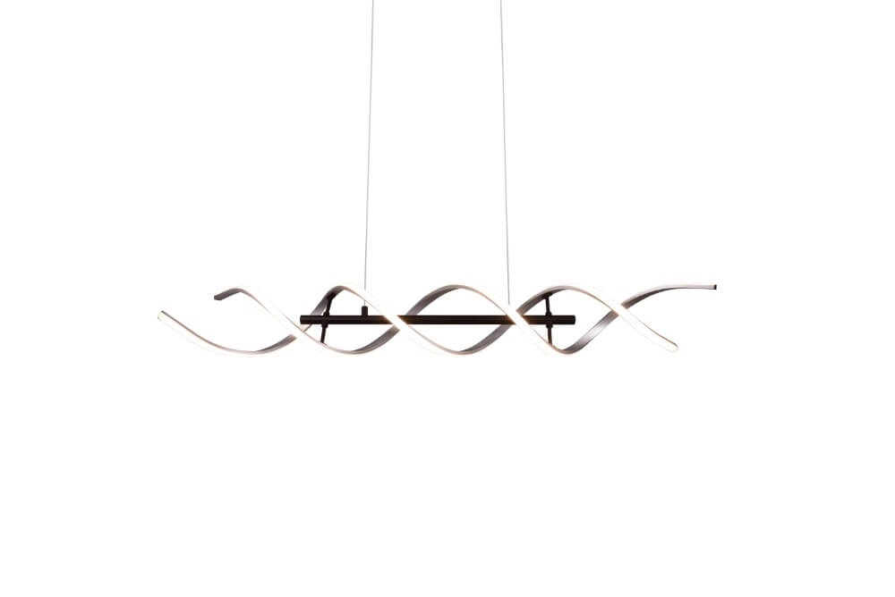 Design led hanglamp Sequence geborsteld metaal Trio 4017807540710
