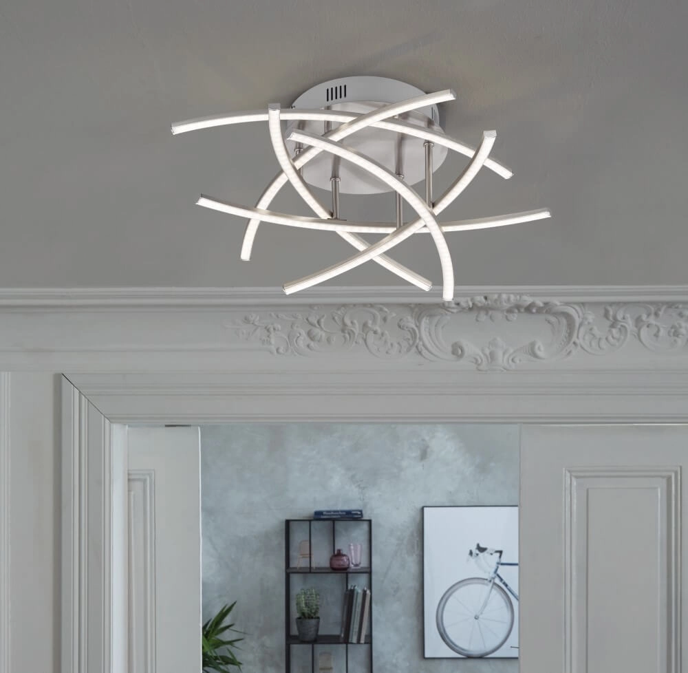 Chromen plafondlamp Cross TW Ø 55cm Fischer & Honsel 4003694209250