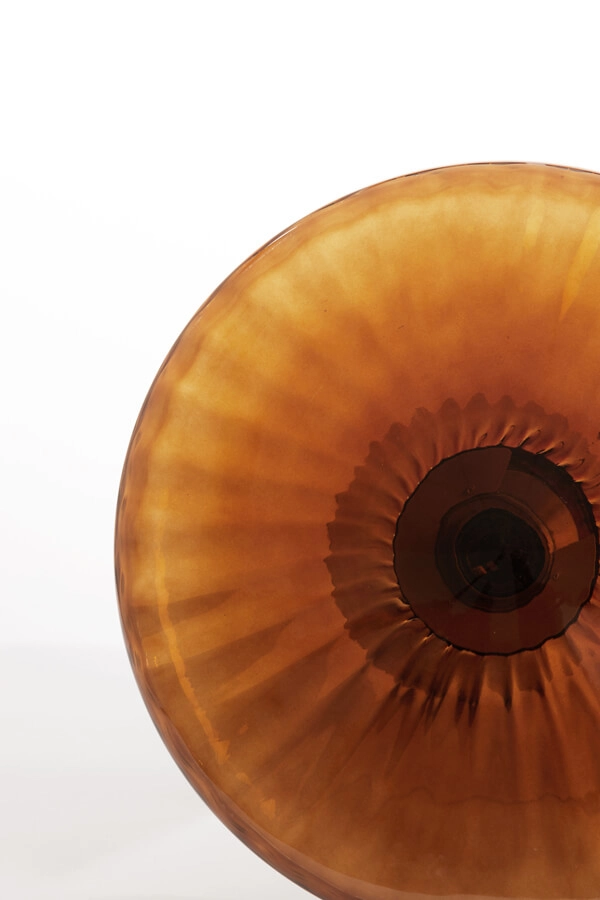Tafellamp Pleat goud met bruin Ø 30cm Light & Living 8717807687724
