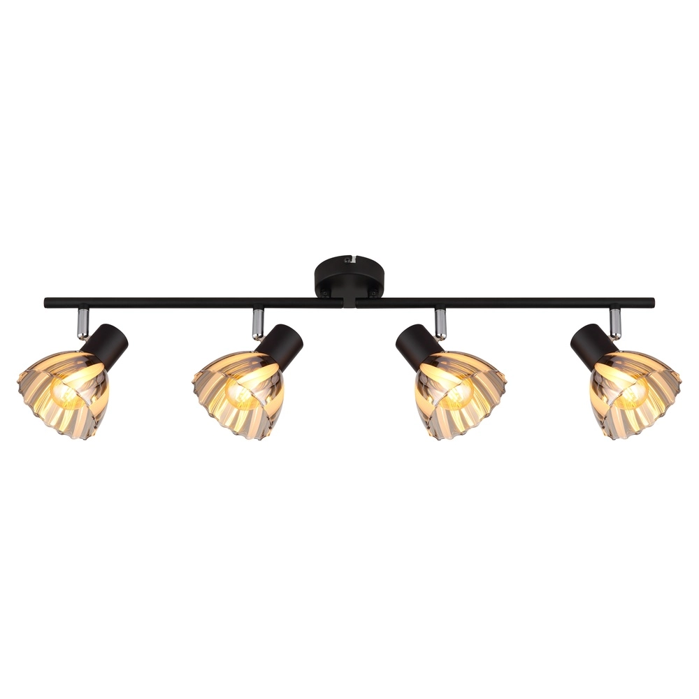 Plafondlamp 4-lichts Zachery zwart Globo 9007371525492