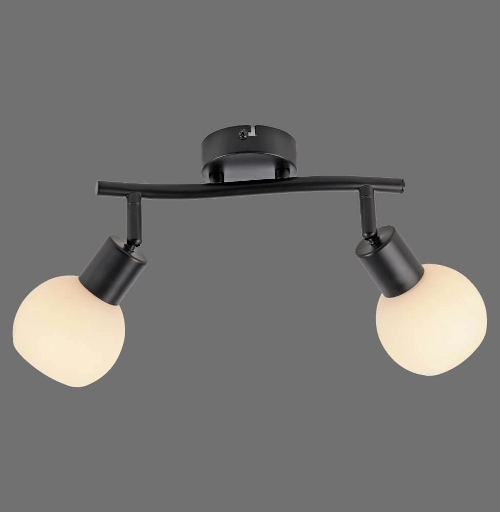 Zwarte plafondlamp Loki 2-lichts Just Light 4043689000769