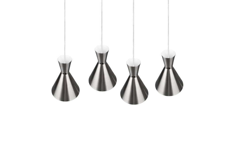 Hanglamp Enzo Beam 4-lichts RVS Trio 4017807503807