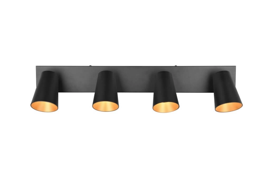 4-licht opbouwspot Sharp zwart Trio 4017807613100