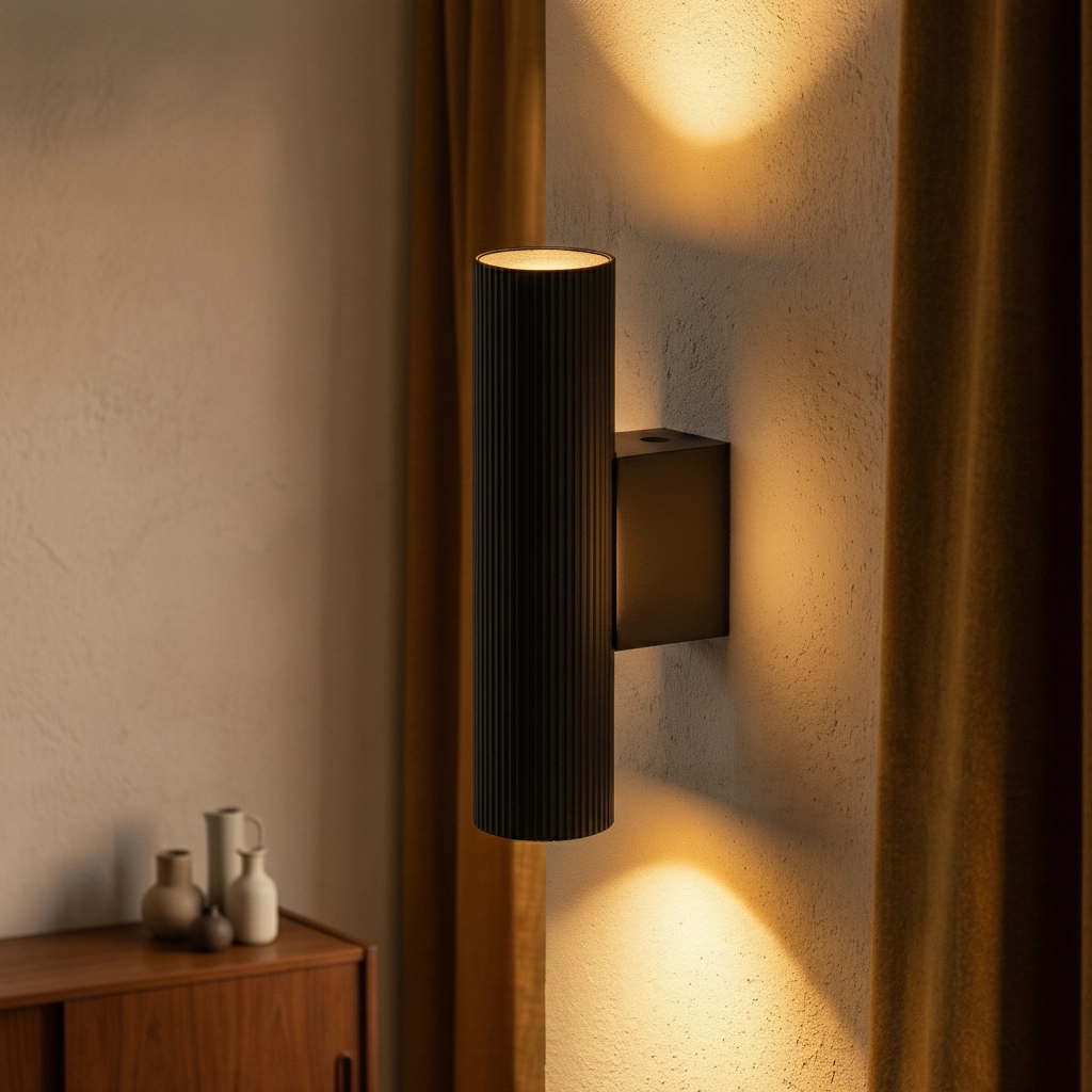 Wandspot Comet up & down zwart