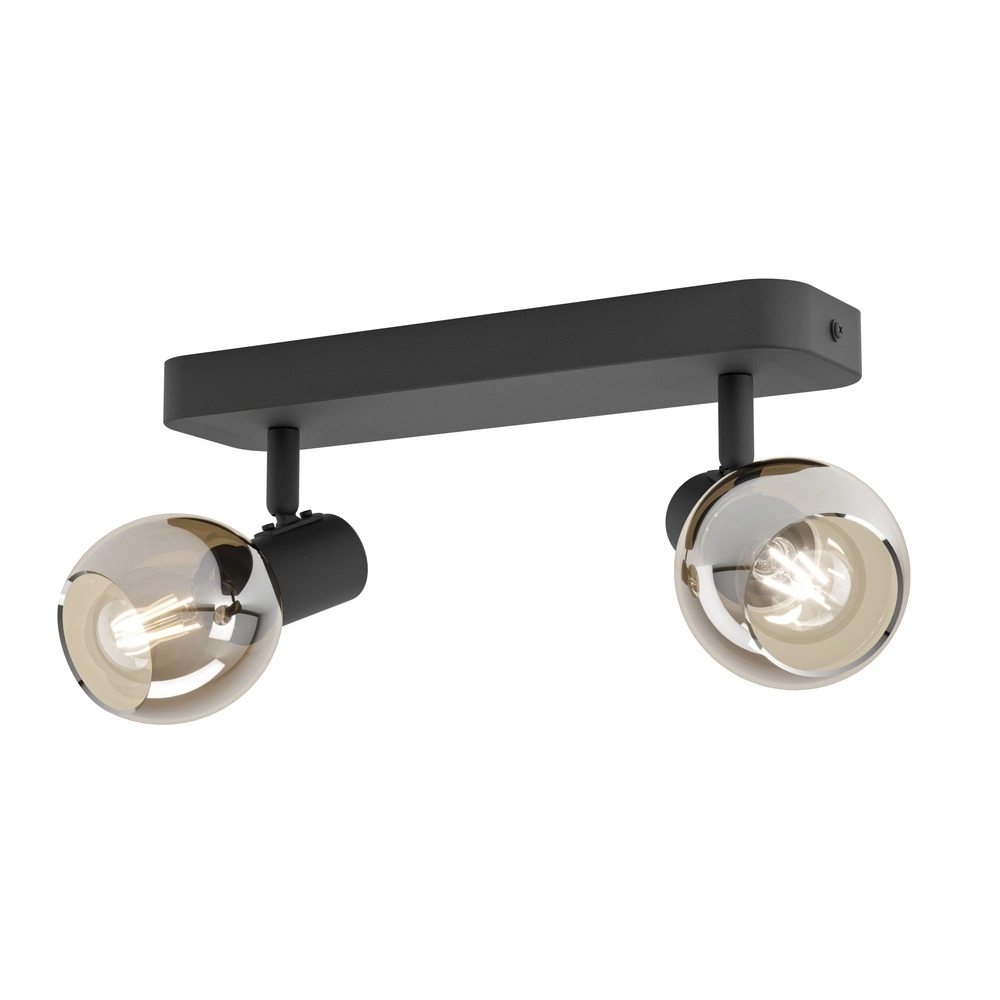 Plafondlamp Castellazo 2-lichts zwart