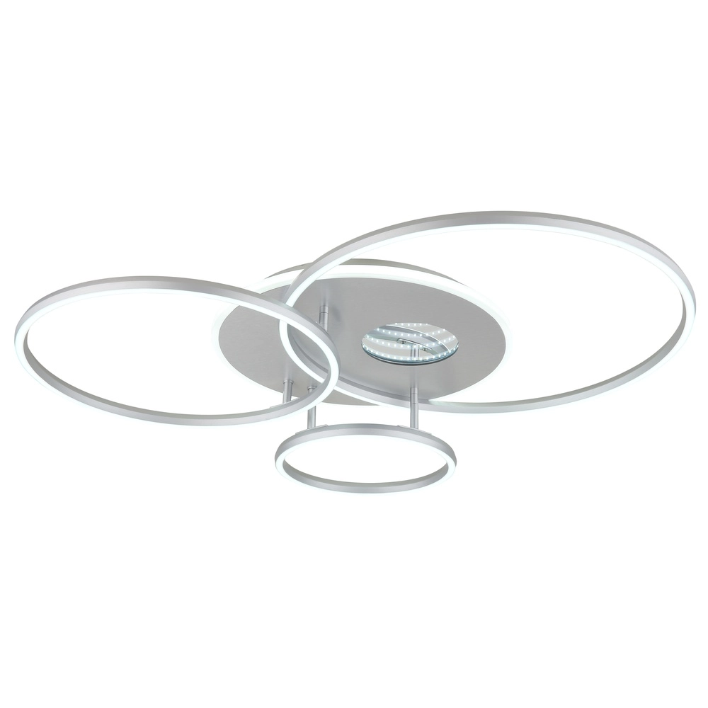 Moderne plafondlamp Invertina zilvergrijs 90cm Globo 9007371575404