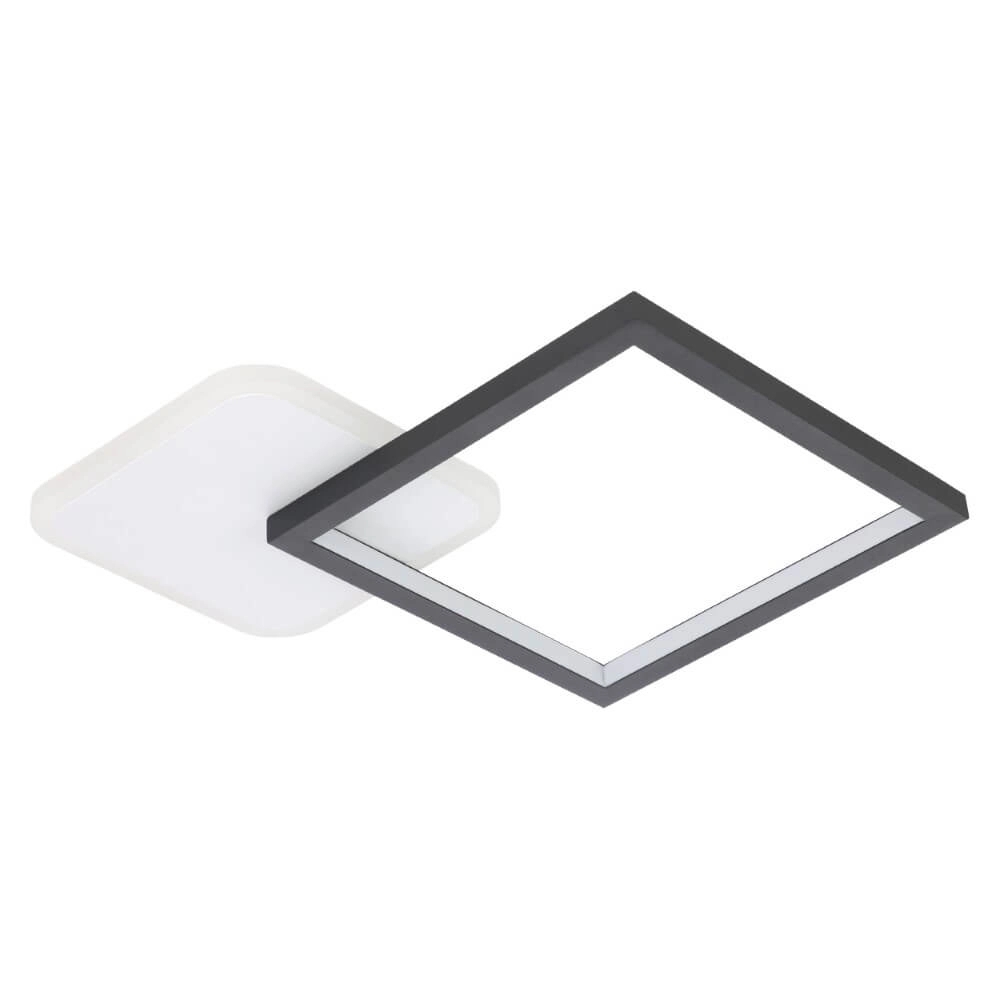 Instelbare led plafondlamp Gafares vierkant - zwart