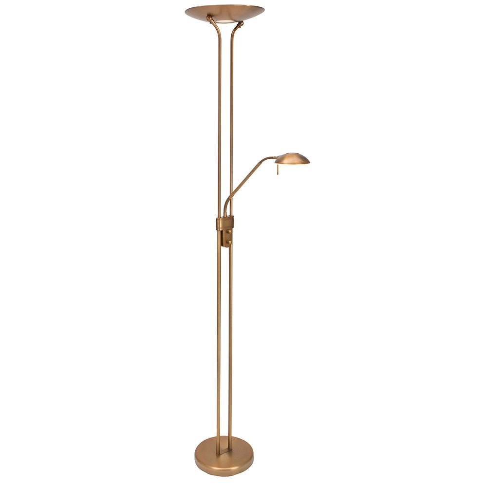 Led staanlamp mexlite Up 180cm - 3000K bronsbruin