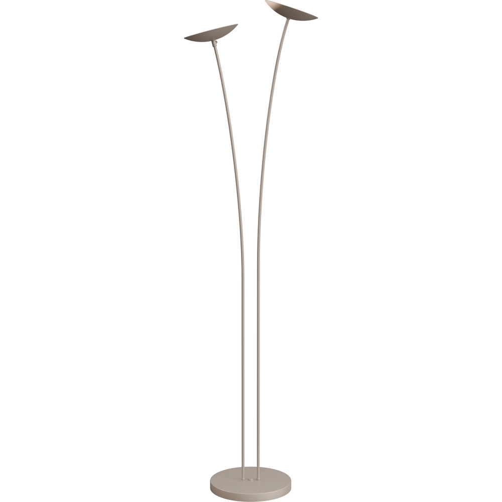 Design vloerlamp Scala 2-lichts beige terra