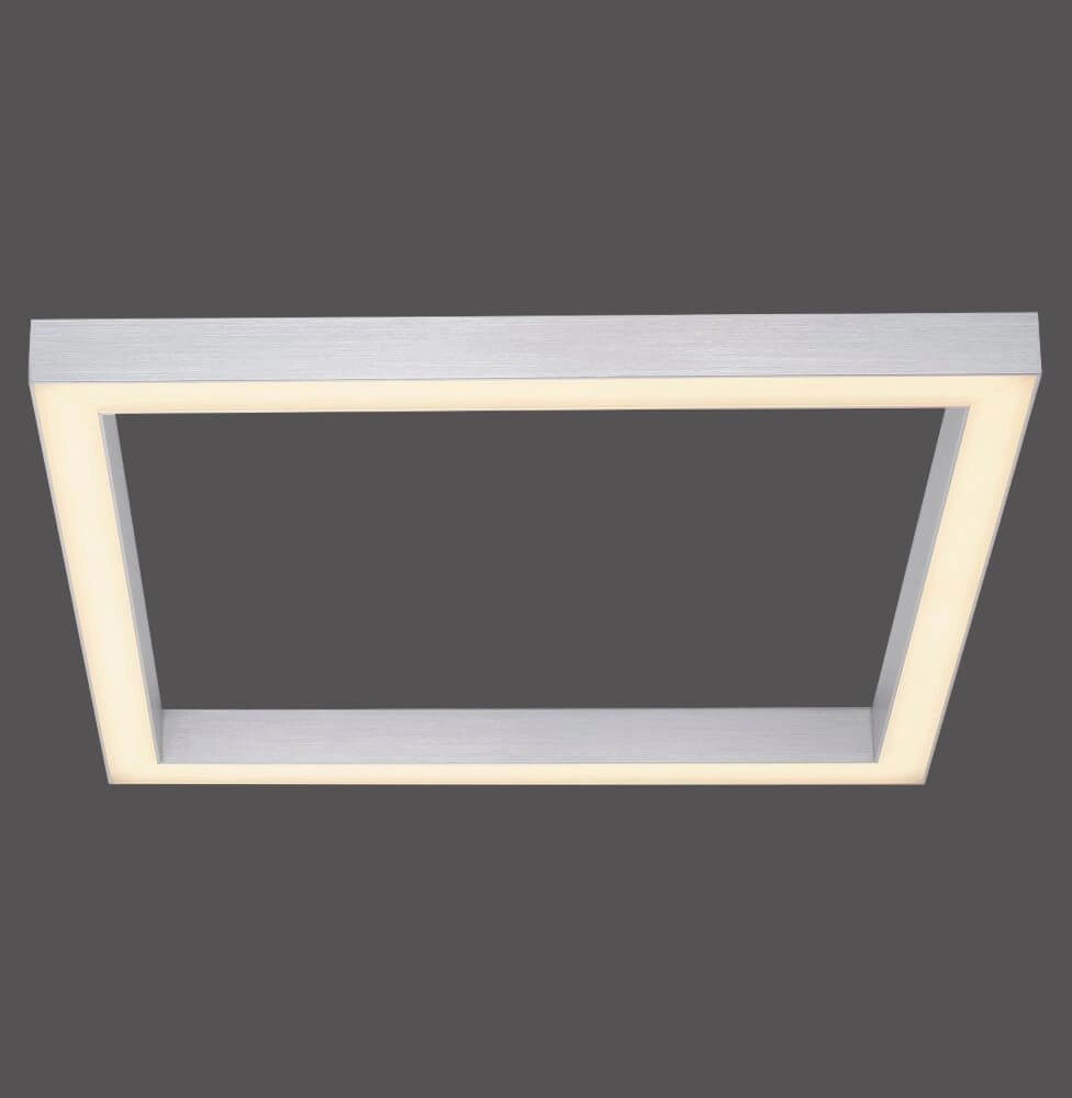 Vierkante plafondlamp Pure Lines Square aluminium Paul Neuhaus 4012248357910