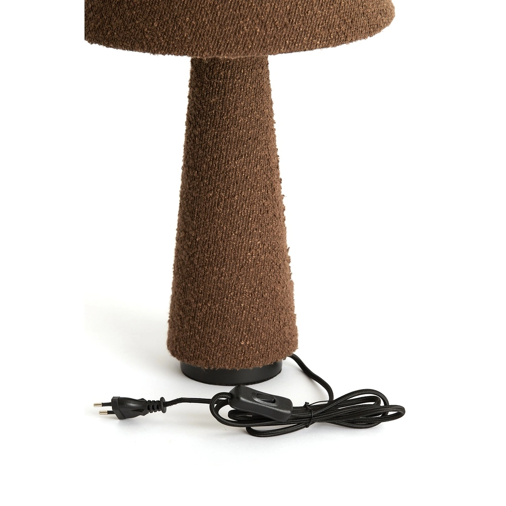 Schemerlamp Devia Ø 30cm - bouclé - bruin Light & Living 8717807759476