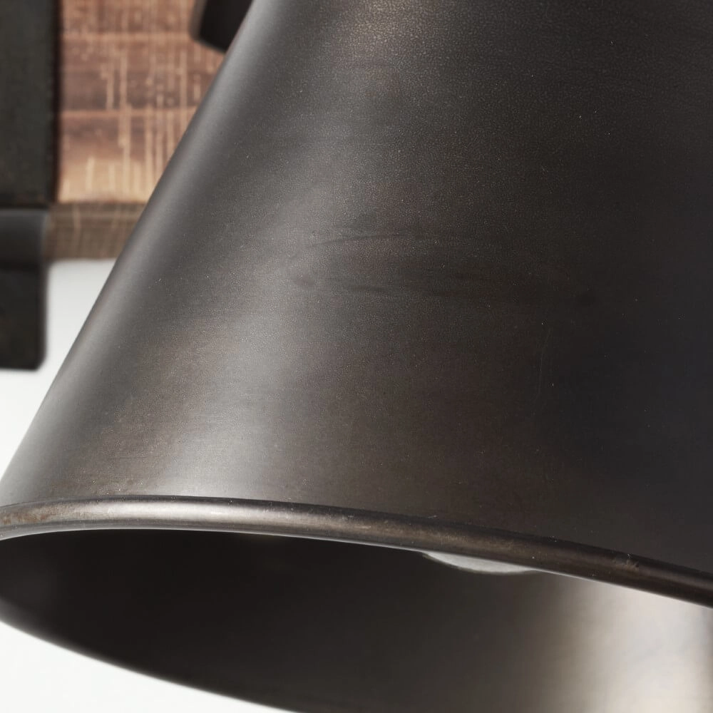 Wandlamp Decca zwart met bruin Brilliant 4004353361432