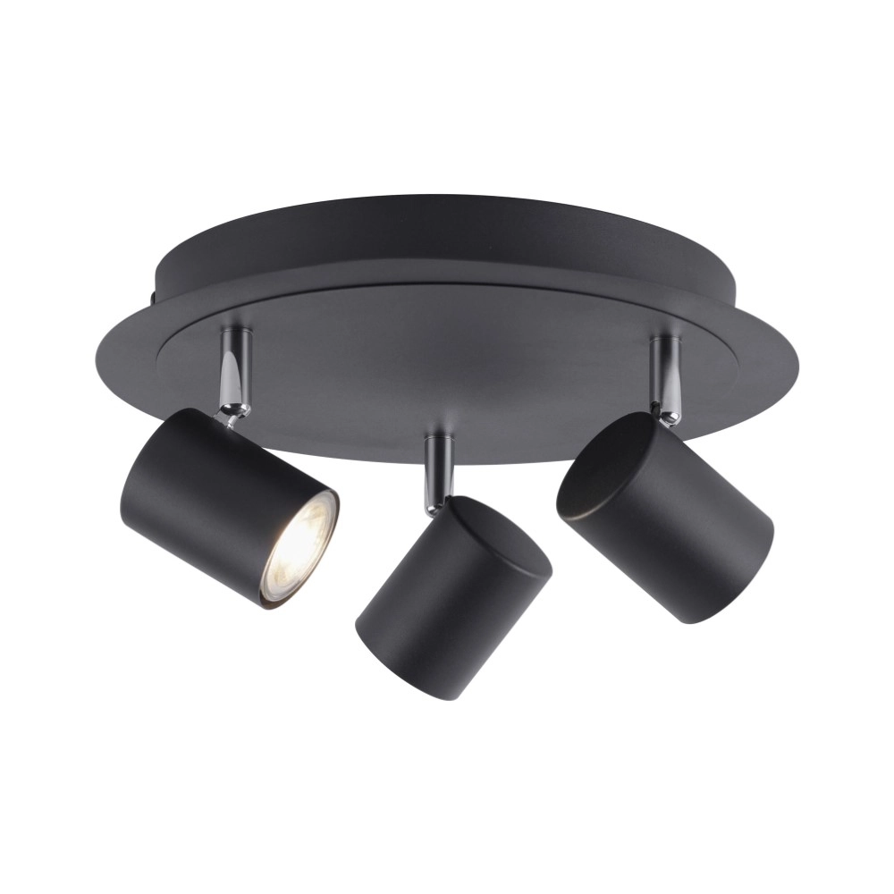 Zwarte opbouwspot Tarik met led Just Light 4043689973919