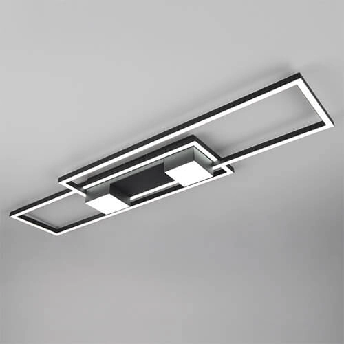 Led plafondlamp 100x28 Albany zwart Trio 4017807610291