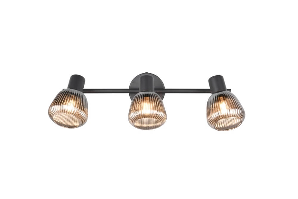3-lichts plafondlamp Tarifa met geribbeld glas Trio 4017807615845