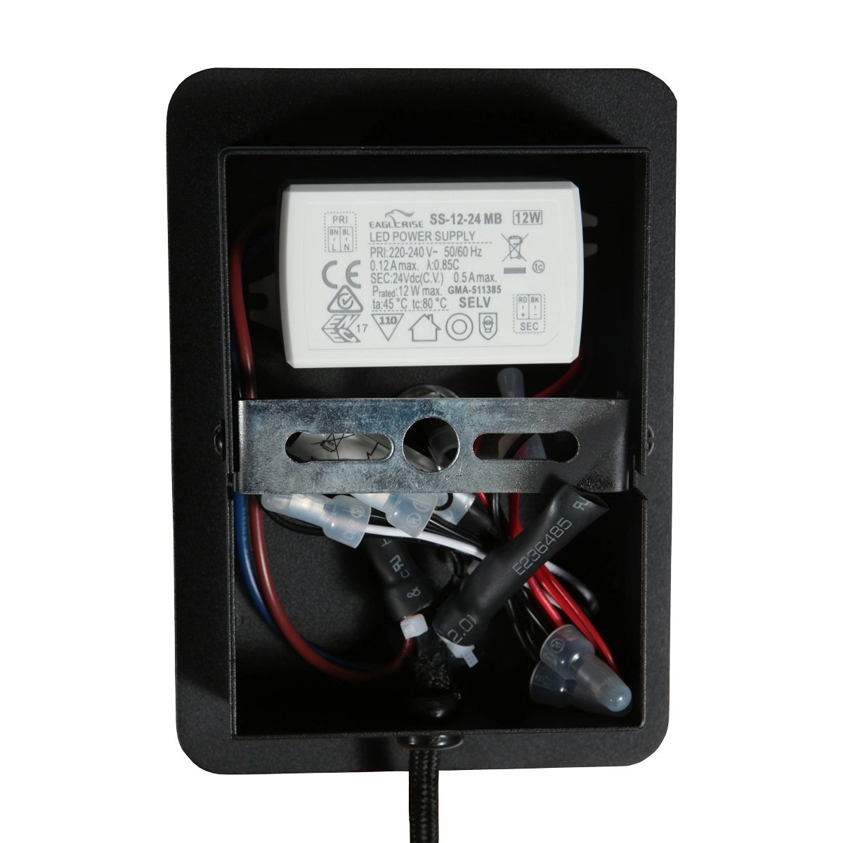 Led wandlamp Belluno zwart met glas - dimbaar Steinhauer 8712746183948