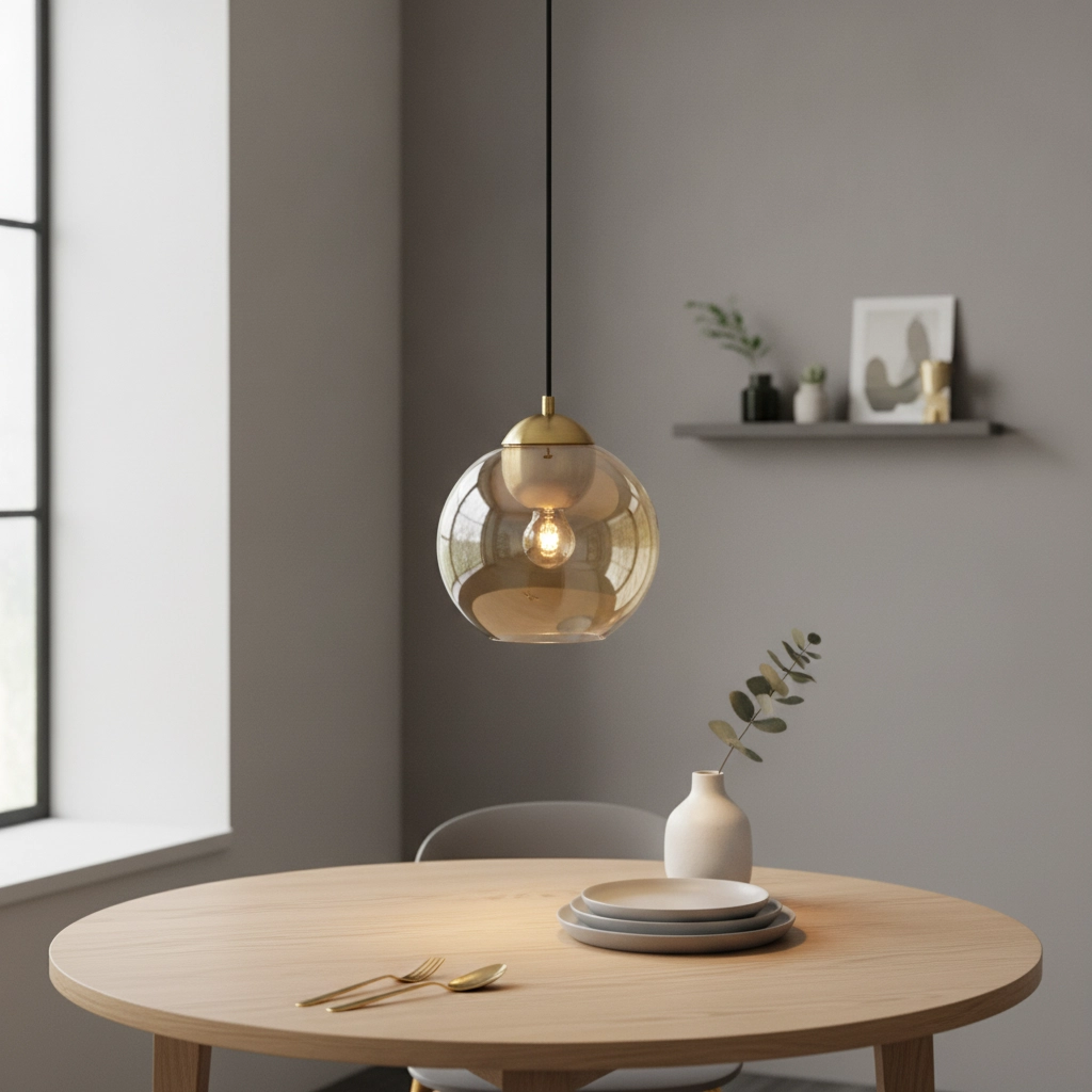 Design hanglamp Midori amber glas