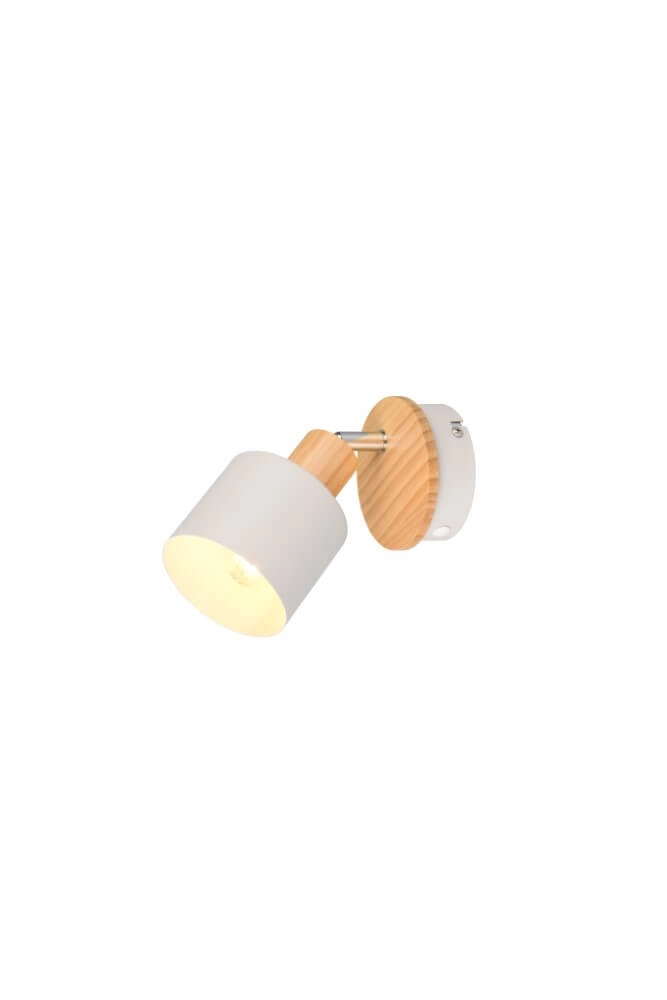 Enkele plafondlamp Shanti met houtlook Trio 4017807615715