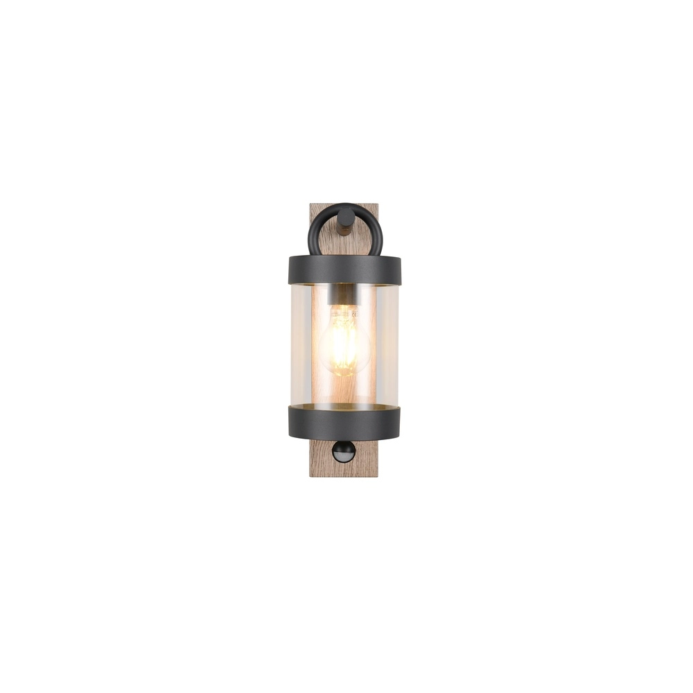 Wandlamp Sambesi grijs met hout en sensor Trio 4017807647600