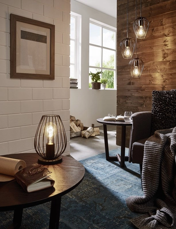 Hanglamp Newtown Disk 3-lichts 38cm zwart Eglo 9002759494797