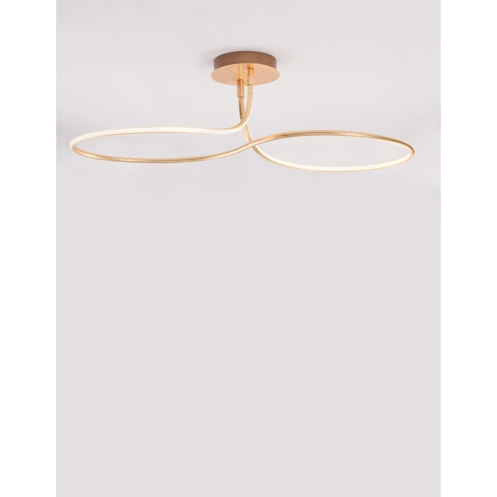 Plafondlamp Fungo krul goud