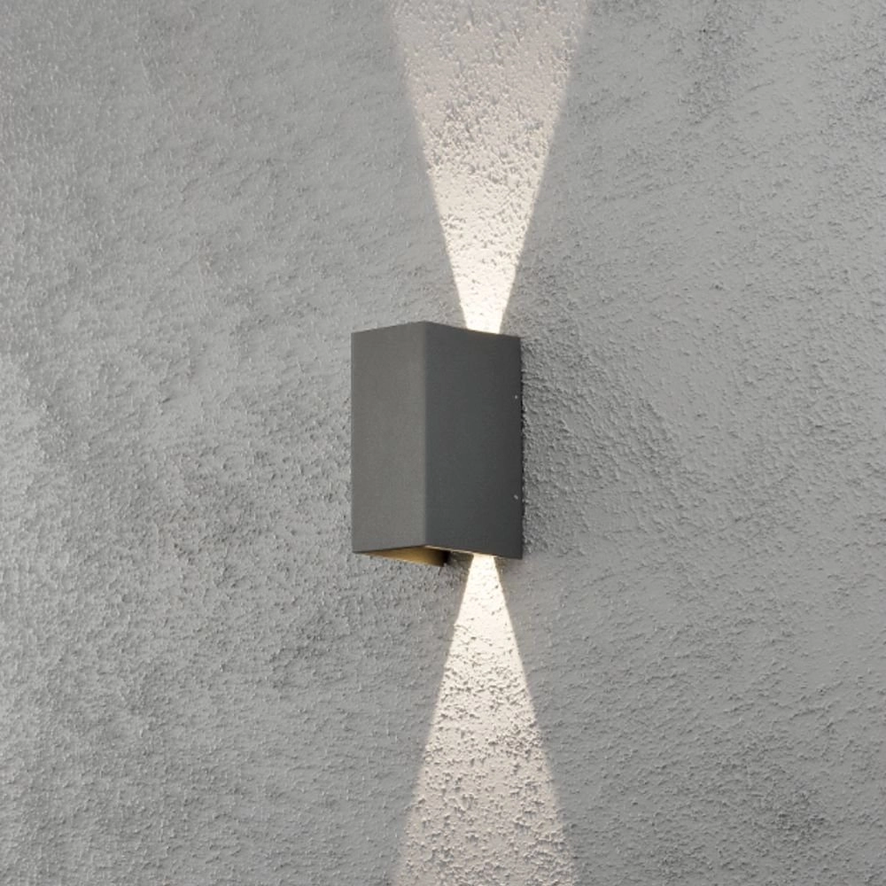 Led buitenlamp Cremona Up - Down 2x3w - 3000K 17cm antraciet KonstSmide 7318307940374