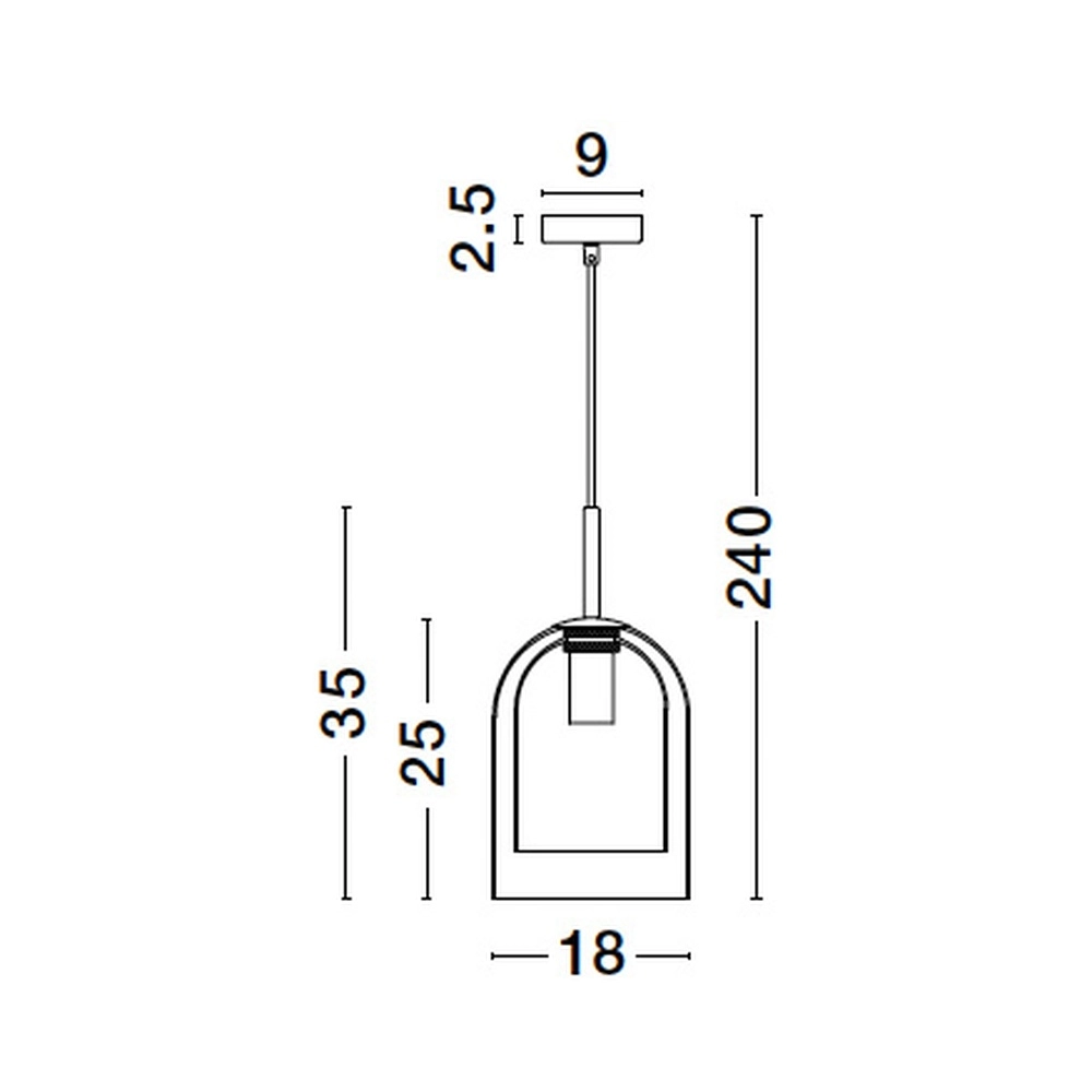 Hanglamp Velor enkel zwart Lyora 5212017431172