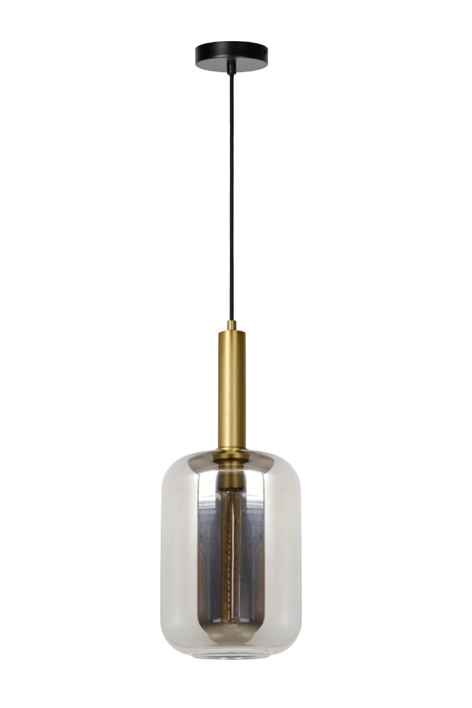 Design hanglamp Joanet Ø 22cm goud en smoke glas Lucide 5411212451422