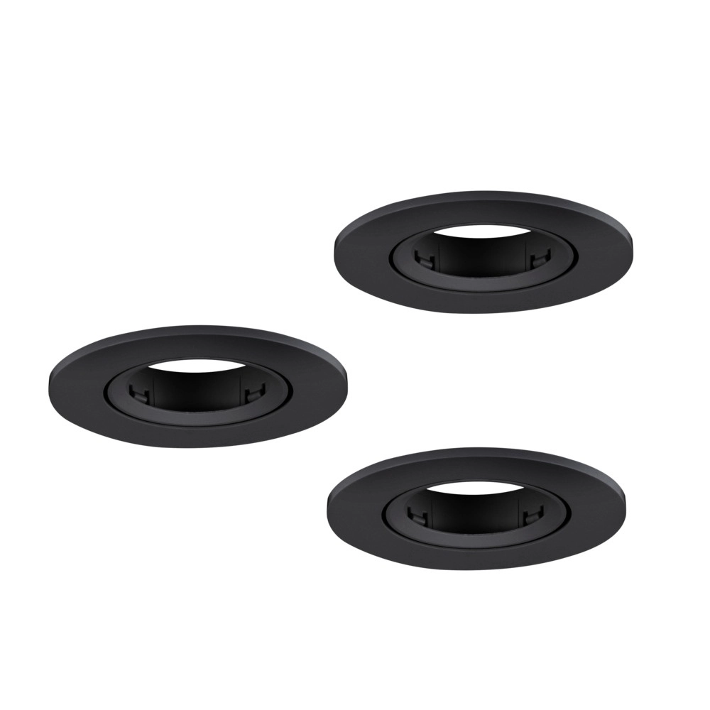 Set van 3 inbouwspots Barranco zwart Ø 9cm Eglo 9008606359103