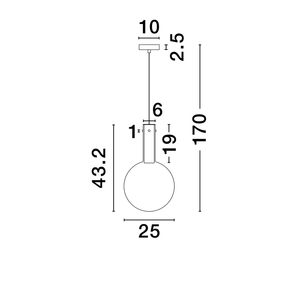 Hanglamp Nostos bruin glas Lyora 5212017449047