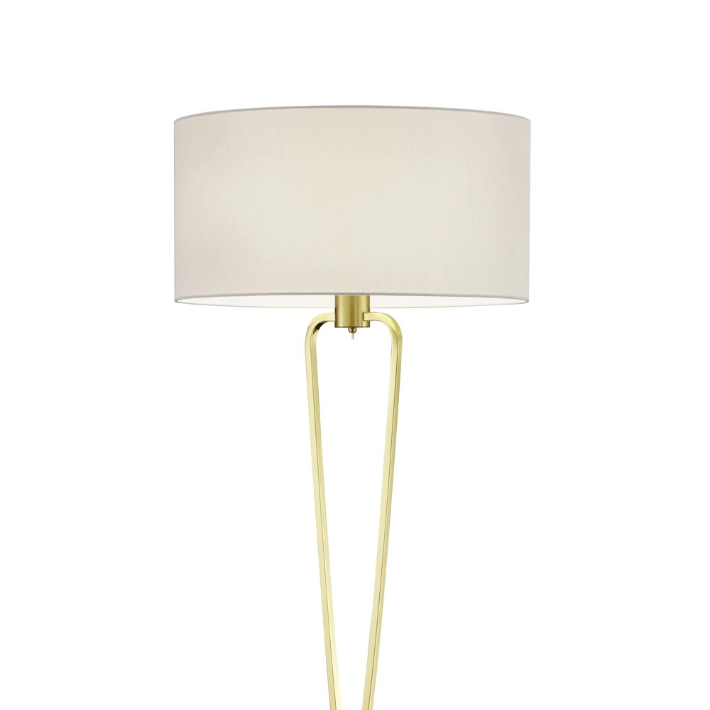 Lampenkap tafellamp Paris II goud met witte lampenkap Trio 4017807378320