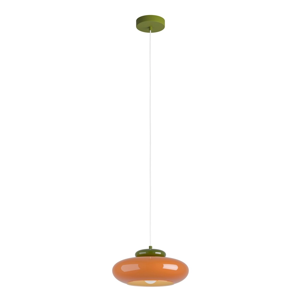 Design hanglamp Berardelli oranje met groen Ø 32cm Eglo 9008606405008