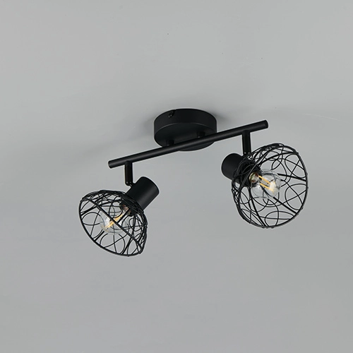 Plafondlamp Yako dubbel zwart Trio 4017807670936