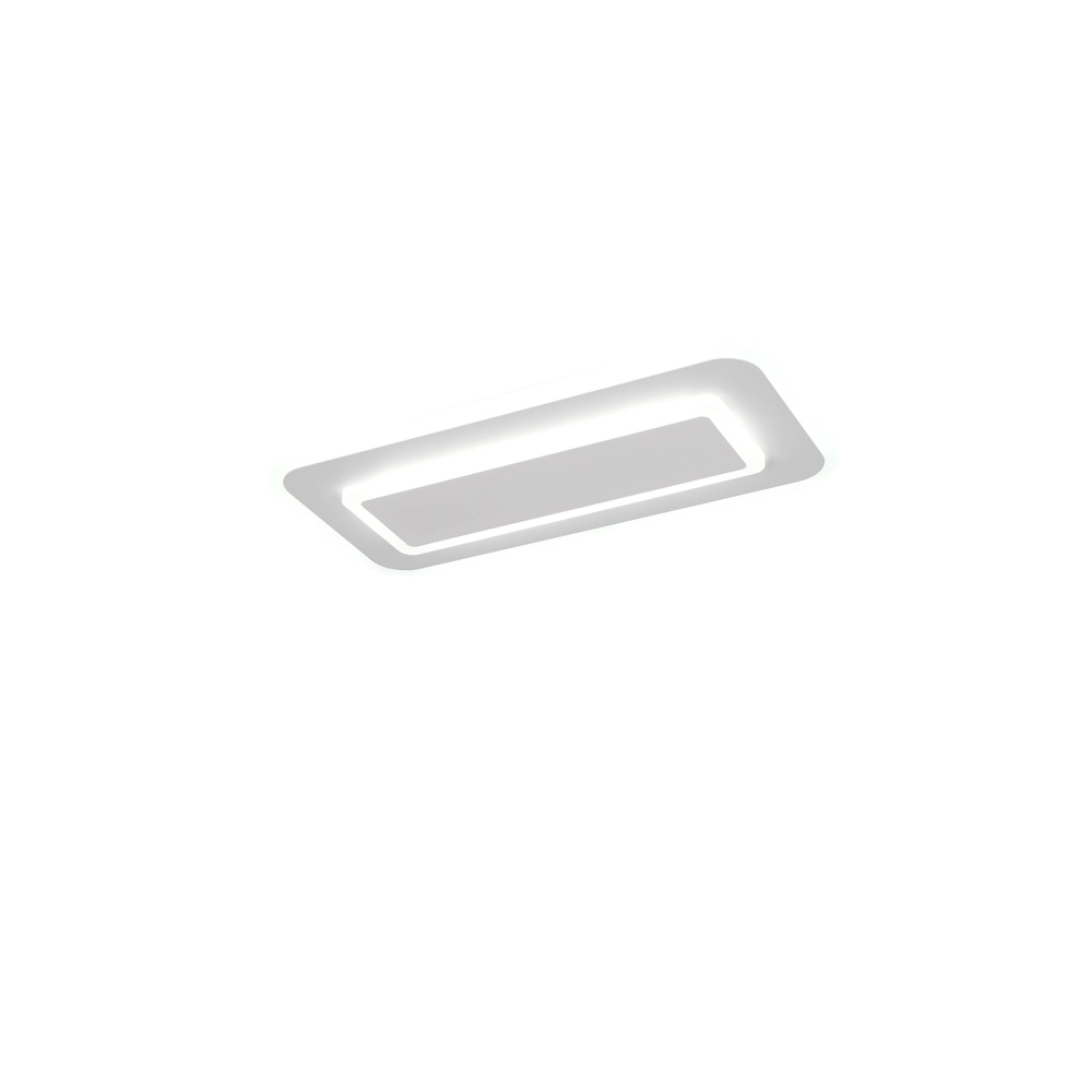 Moderne plafondlamp Riva wit 40cm Trio 4017807682939