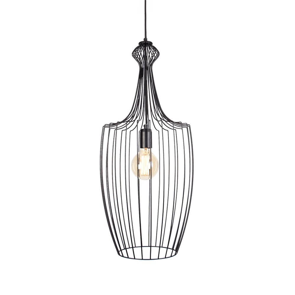 Zwart draadlamp Luksor Ø 32cm