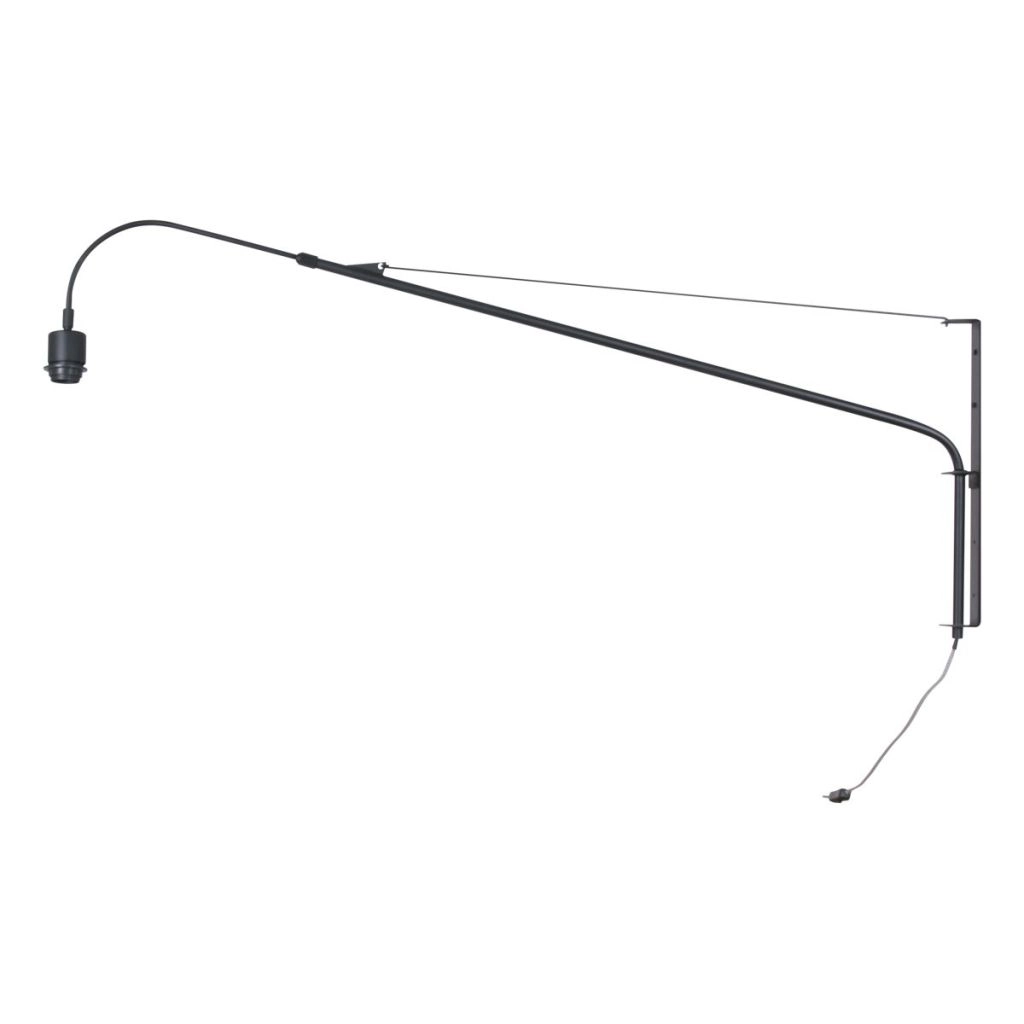 Zwarte wandlamp Vela Lino met crème kap Steinhauer 8712746182491