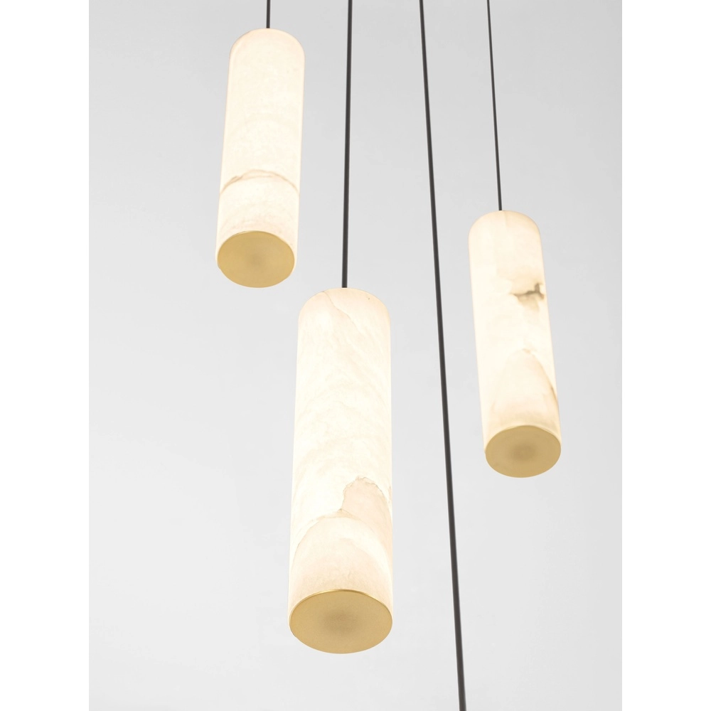 Hanglamp Diletto goud met wit 7-lichts Lyora 5212063503236