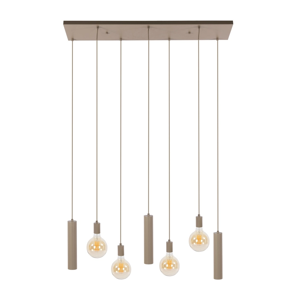 Design hanglamp Senso 7-lichts zand bruin Lyora 8716803515017
