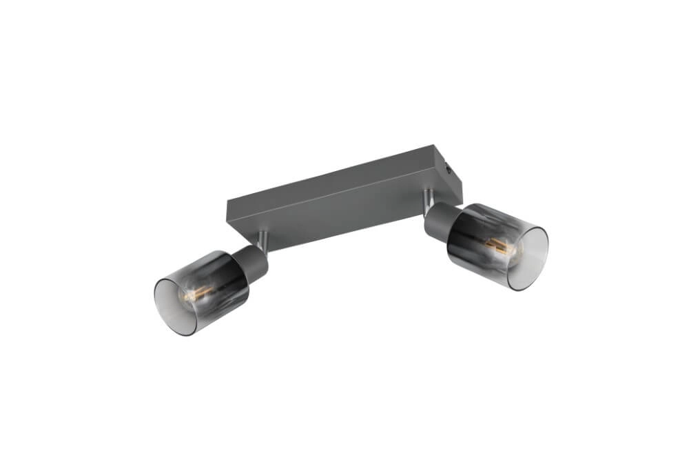 2-lichts plafondlamp Cadiz zwart Trio 4017807615760